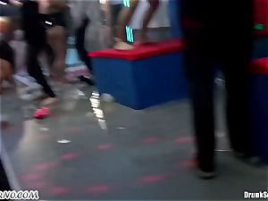 Mass porn fuck-fest in a striptease bar